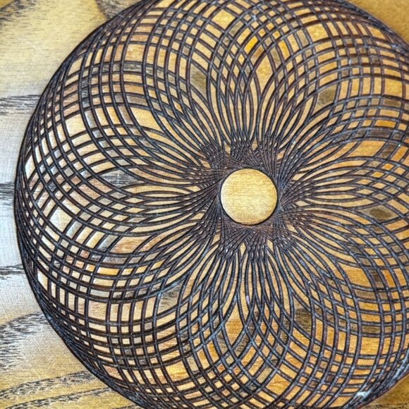 Berner Oberlander Handwerk Wooden Bowl With Intricate Geometric Design - Picture 3 of 8